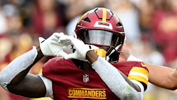 Washington Commanders running back Jacory Croskey-Merritt