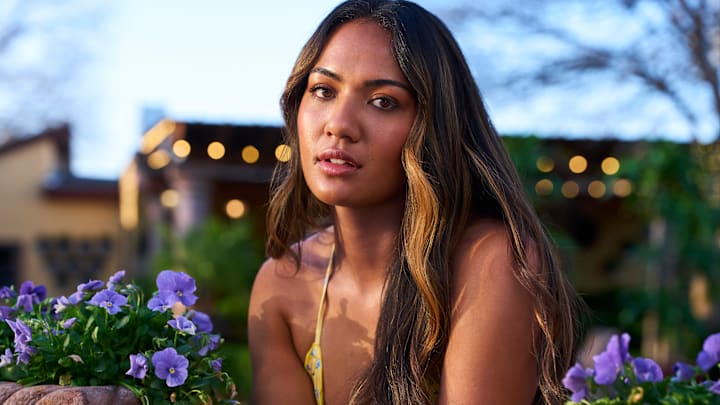 Phoenix Dawn Miranda was photographed by Taylor Ballantyne. Swimsuit by Frankies Bikinis.