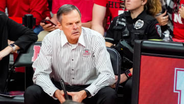 Oct 21, 2023; Lincoln, NE, USA; Nebraska Cornhuskers head coach John Cook during the first set against the Wisconsin Badgers.