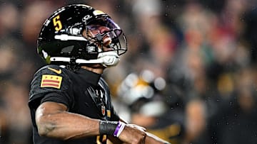 Washington Commanders quarterback Jayden Daniels