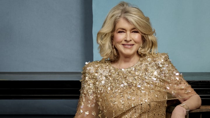 Martha Stewart was photographed by Yu Tsai in Hollywood, Fla. Dress by Jenny Packham. Jewelry by Charlie Lapson.