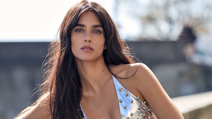 Renee Herbert was photographed by Derek Kettela in Saas Fee, Switzerland. Swimsuit by Adriana Degreas.