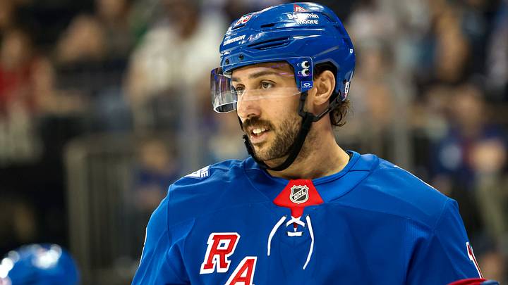Apr 4, 2026; New York, New York, USA; New York Rangers center Vincent Trocheck (16) skates against the Detroit Red Wings during the first period at Madison Square Garden. Mandatory Credit: Danny Wild-Imagn Images Apr 4, 2026; New York, New York, USA; New York Rangers center Vincent Trocheck (16) skates against the Detroit Red Wings during the first period at Madison Square Garden. Mandatory Credit: Danny Wild-Imagn Images
