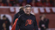 Utah Utes head coach Kyle Whittingham and his team end the 2025 regular season in Lawrence, Kansas, for a bout with the Kansas Jayhawks.