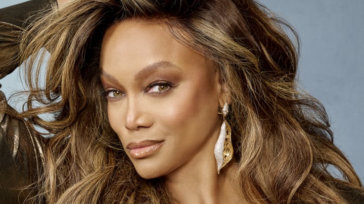 Tyra Banks was photographed by Yu Tsai in Hollywood, Fla. Dress by Mac Duggal. Jewelry by Charlie Lapson.