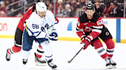 The Maple Leafs are home underdogs to the Devils on Thursday night.