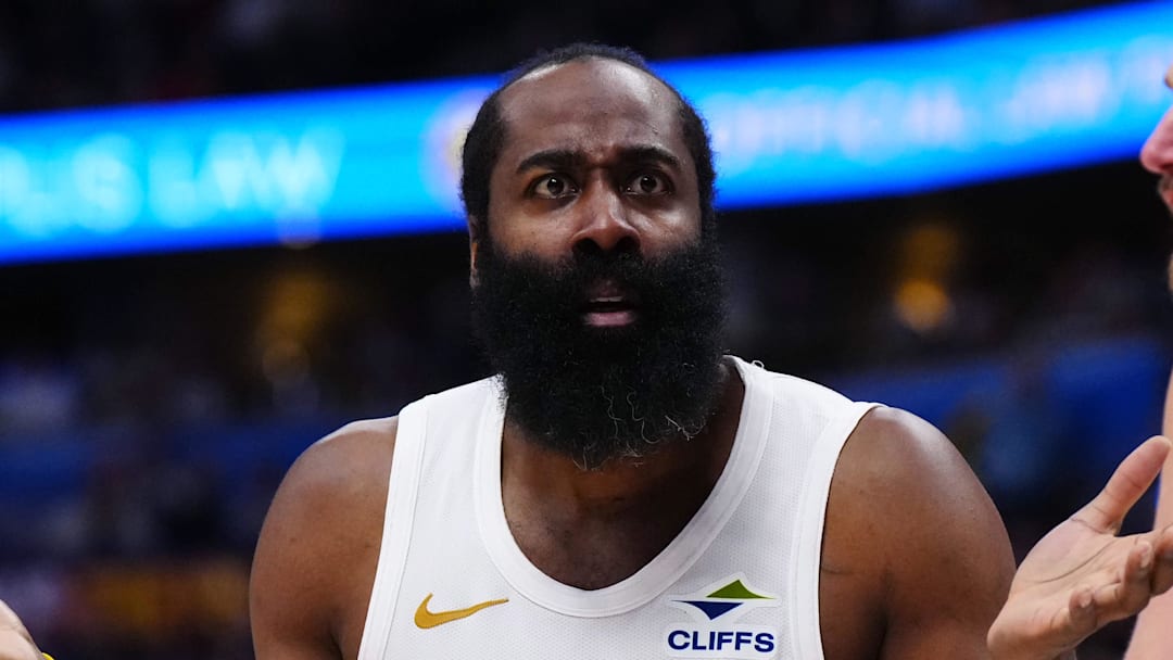 Cleveland Cavaliers guard James Harden Cleveland Cavaliers guard James Harden