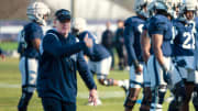 Penn State defensive coordinator Tom Allen guides the Nittany Lions through spring drills in State College.
