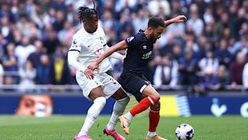 Andros Townsend in action against Spurs last season 