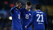 Chelsea celebrate beating Borussia Dortmund in the Champions League
