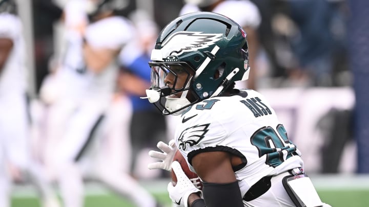 Aug 15, 2024; Foxborough, MA, USA; Philadelphia Eagles wide receiver John Ross (83) warms up against the New England Patriots before a game at Gillette Stadium. Mandatory Credit: Eric Canha-USA TODAY Sports