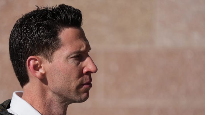Craig Breslow arrives during a spring training workout at Sloan Park on March 12, 2022. Craig Breslow arrives during a spring training workout at Sloan Park on March 12, 2022.