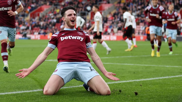 Declan Rice secured West Ham a point at St Mary's Declan Rice secured West Ham a point at St Mary's