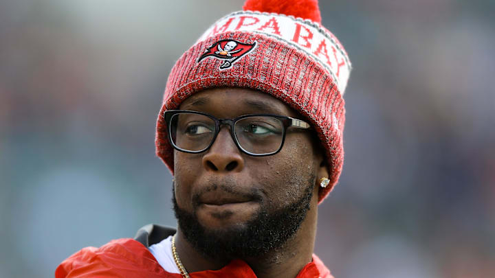 Gerald McCoy had a poigniant message for Tampa Bay Buccaneers fans after Mike Evans left in free agency to sign with the 49ers. (Mandatory Credit: Aaron Doster-Imagn Images)