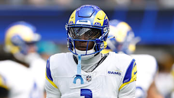 Los Angeles Rams cornerback Emmanuel Forbes (1)