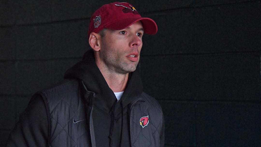 Dec 31, 2023; Philadelphia, Pennsylvania, USA;  Arizona Cardinals head coach Jonathan Gannon in the tunnel before the game against the Philadelphia Eagles at Lincoln Financial Field.
