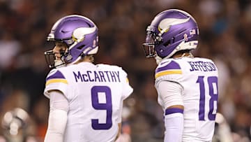 Minnesota Vikings QB J.J. McCarthy, WR Justin Jefferson