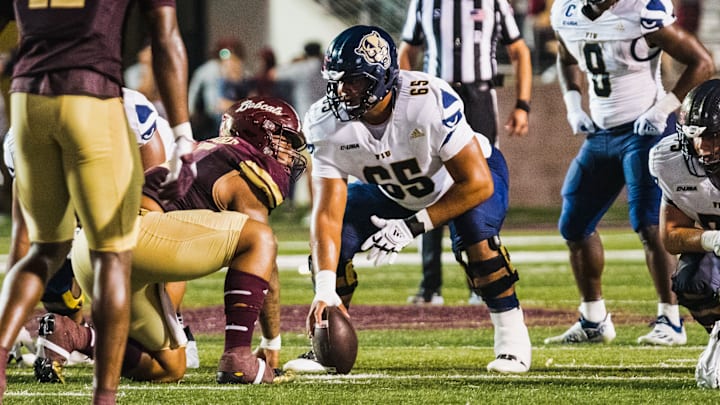 FIU center Julius Pierce back in 2022 vs. Texas State FIU center Julius Pierce back in 2022 vs. Texas State