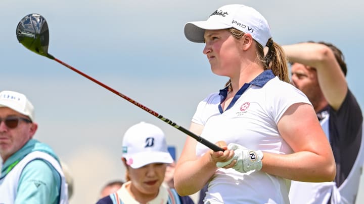 Lottie Woad holds the 36-hole lead in her first professional start. Lottie Woad holds the 36-hole lead in her first professional start.