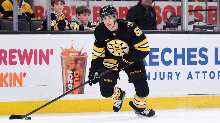 Jan 29, 2026; Boston, Massachusetts, USA; Boston Bruins forward Matt Poitras (51) controls the puck during the third period against the Philadelphia Flyers at TD Garden. Mandatory Credit: Bob DeChiara-Imagn Images Jan 29, 2026; Boston, Massachusetts, USA; Boston Bruins forward Matt Poitras (51) controls the puck during the third period against the Philadelphia Flyers at TD Garden. Mandatory Credit: Bob DeChiara-Imagn Images