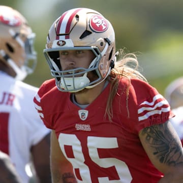 49ers TE George Kittle will be selected as the third tight end in the majority of 2025 fantasy football drafts.