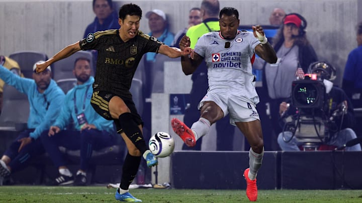 Son Heung-min (left) helped LAFC take a significant first leg advantage. 