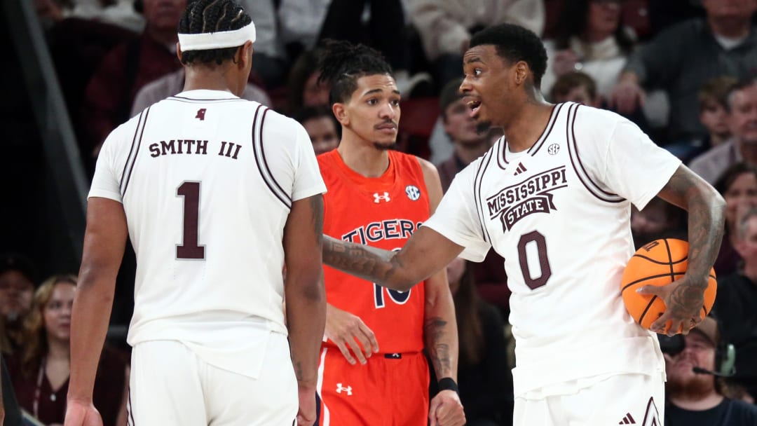 Jan 27, 2024; Starkville, Mississippi, USA; Mississippi State Bulldogs forward D.J. Jeffries (0)