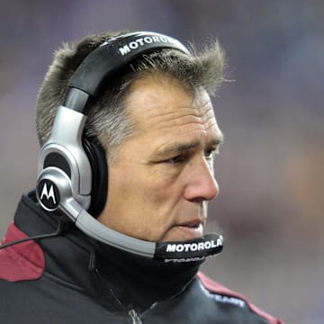Washington Redskins head coach Jim Zorn in the second half against the New York Giants at FedEx Field.