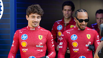 Charles Leclerc, Lewis Hamilton, Ferrari, Formula 1
