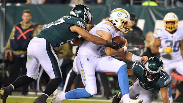 Bet on Justin Herbert to go under his pass attempts total against the Eagles on Monday night. Bet on Justin Herbert to go under his pass attempts total against the Eagles on Monday night.