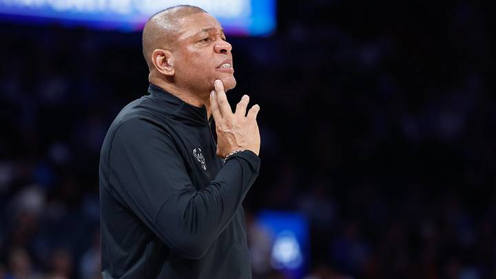 Milwaukee Bucks head coach Doc Rivers watches his team play against the Oklahoma City Thunder during the second half at Paycom Center. 