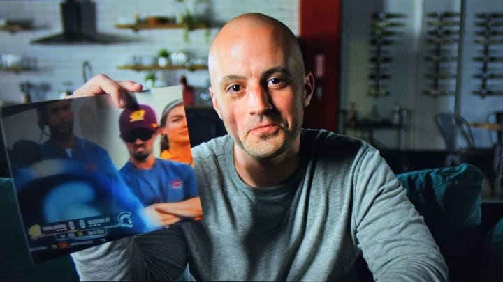 Connor Stalions in the Netflix documentary, "Sign Stealer"