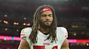 Fred Warner stands after the 49ers' Jan. 5 loss to the Cardinals