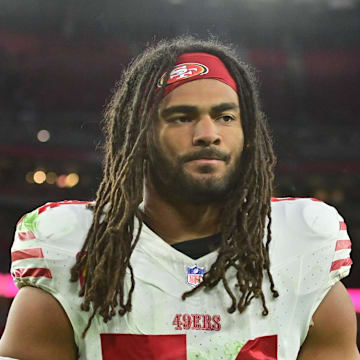 Fred Warner stands after the 49ers' Jan. 5 loss to the Cardinals