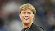 Dart during the 2025 NFL Combine. 