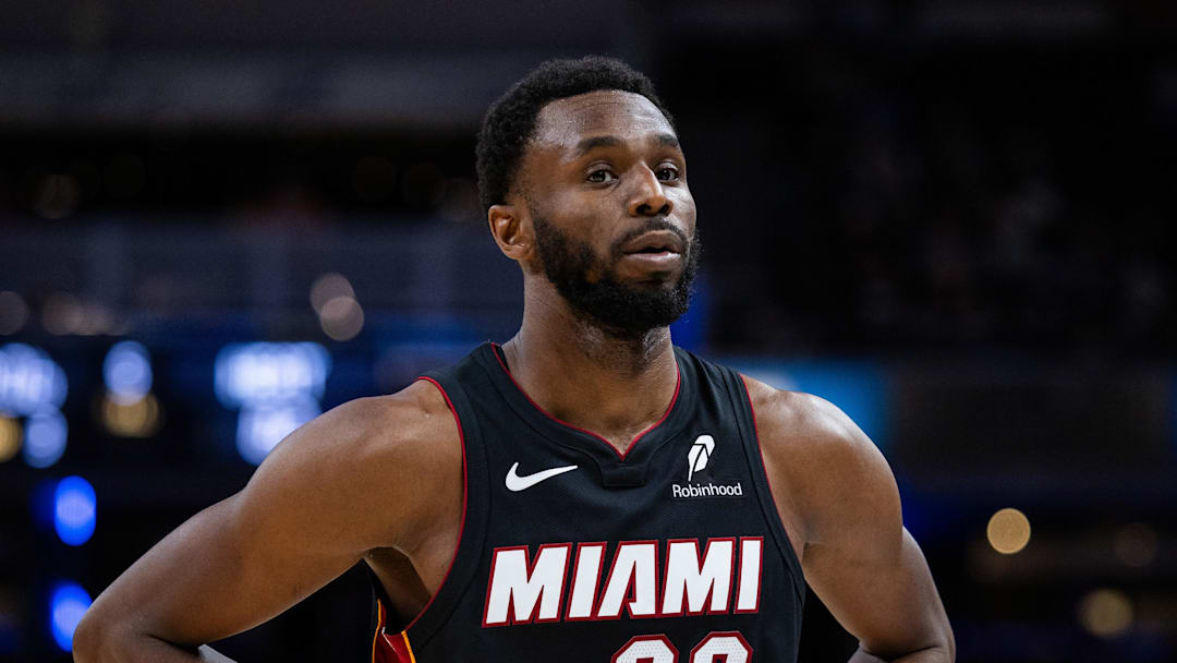 Mar 29, 2026; Indianapolis, Indiana, USA;  Miami Heat forward Andrew Wiggins (22) in the second half against the Indiana Pacers at Gainbridge Fieldhouse. Mandatory Credit: Trevor Ruszkowski-Imagn Images