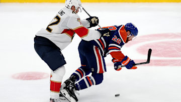 2025 Stanley Cup Final - Game One - Gustav Forsling, Connor Brown