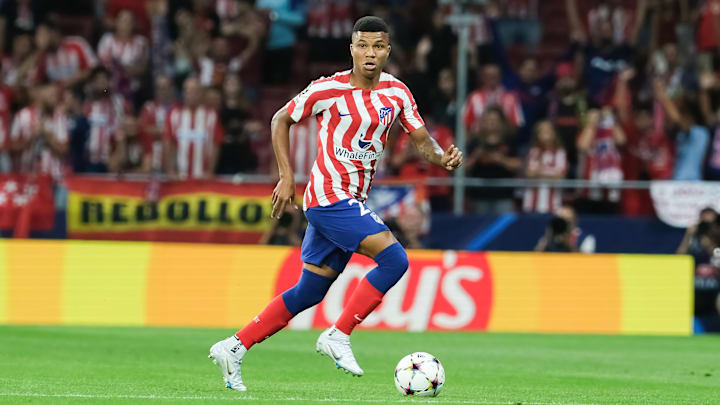 Reinildo Mandava of Atletico Madrid seen in action during... Reinildo Mandava of Atletico Madrid seen in action during...