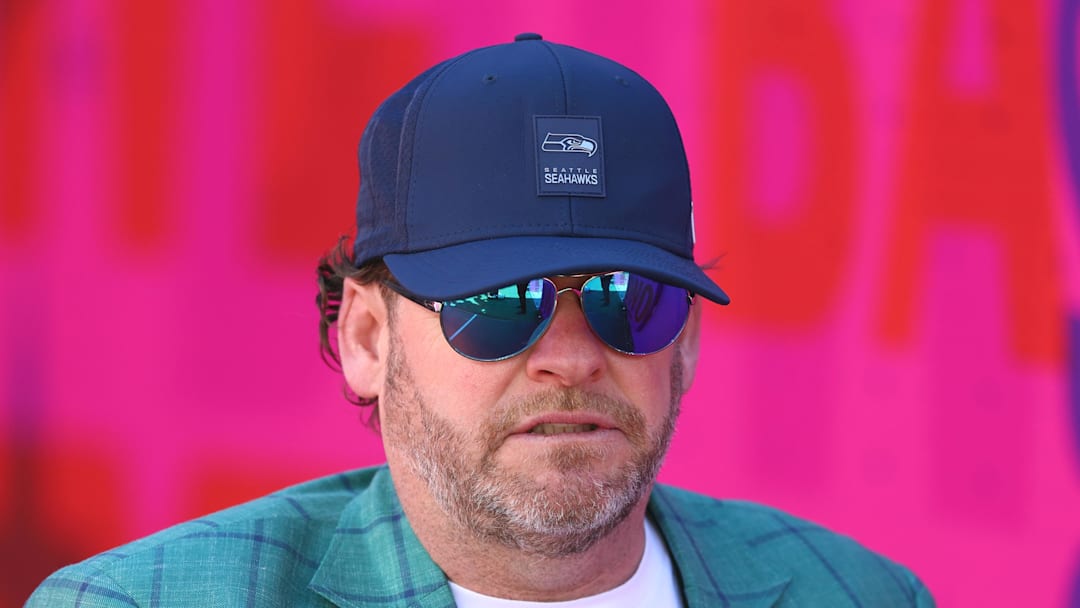 Seattle Seahawks general manager John Schneider looks on