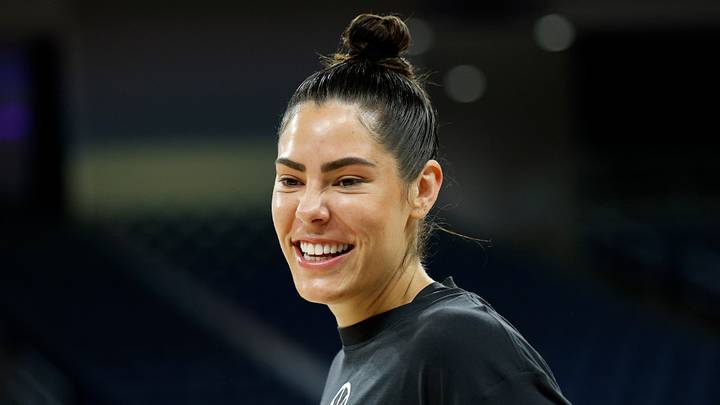 Chicago, Illinois, USA; Phoenix Mercury guard Kelsey Plum (0) smiles as she warms up before a WNBA game against the Chicago Sky at Wintrust Arena on August 3, 2026.
