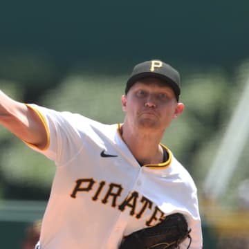 Pittsburgh Pirates starting pitcher Mitch Keller (23) delivers a pitch against the St. Louis Cardinals during the first inning at PNC Park on June 2. 