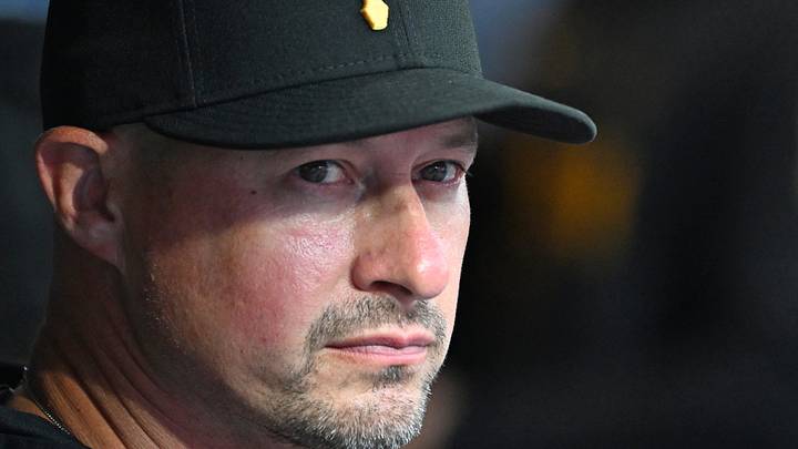 Jun 29, 2026; Philadelphia, Pennsylvania, USA; Pittsburgh Pirates manager Don Kelly (12) in the dugout against the Philadelphia Phillies at Citizens Bank Park. Mandatory Credit: Eric Hartline-Imagn Images