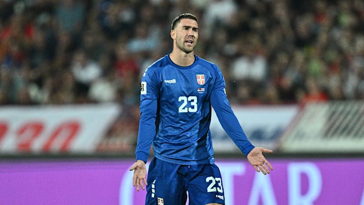 Serbia striker Dusan Vlahovic was left frustrated against England having notched only his second international goal in 16 games against Latvia three days before