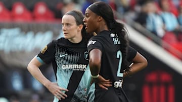 Rose Lavelle and Jaedyn Shaw of Gotham FC