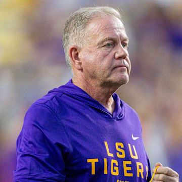 Brian Kelly was fired by LSU last month.