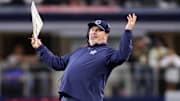 Dec 9, 2024; Arlington, Texas, USA; Dallas Cowboys head coach Mike McCarthy reacts after a play against the Cincinnati Bengals at AT&T Stadium. Mandatory Credit: Tim Heitman-Imagn Images