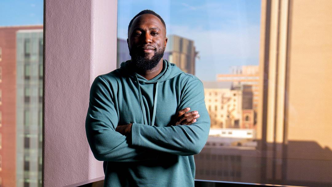 Jozy Altidore poses for a photo inside Echo Energy in Oklahoma City, Thursday, Feb. 12, 2026.