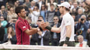 Novak Djokovic and Andy Murray at the 2016 French Open.