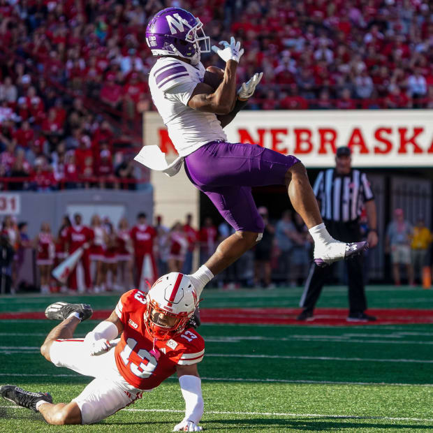 orthwestern Wildcats wide receiver A.J. Henning 