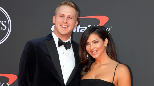 Jared Goff and Christen Harper